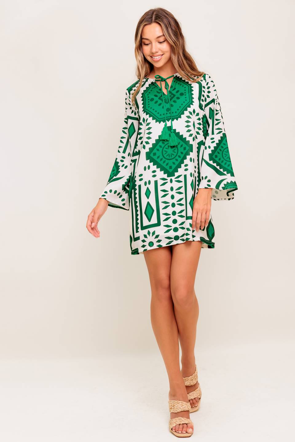 Printed Woven Mini Dress