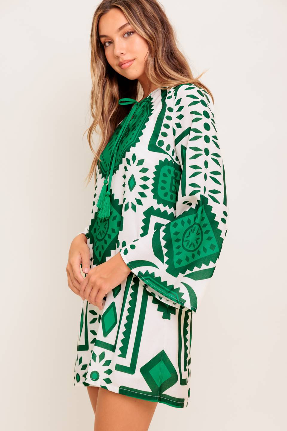 Printed Woven Mini Dress