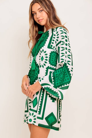 Printed Woven Mini Dress