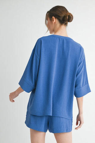 Solid 3/4 Sleeves Loungewear Sets