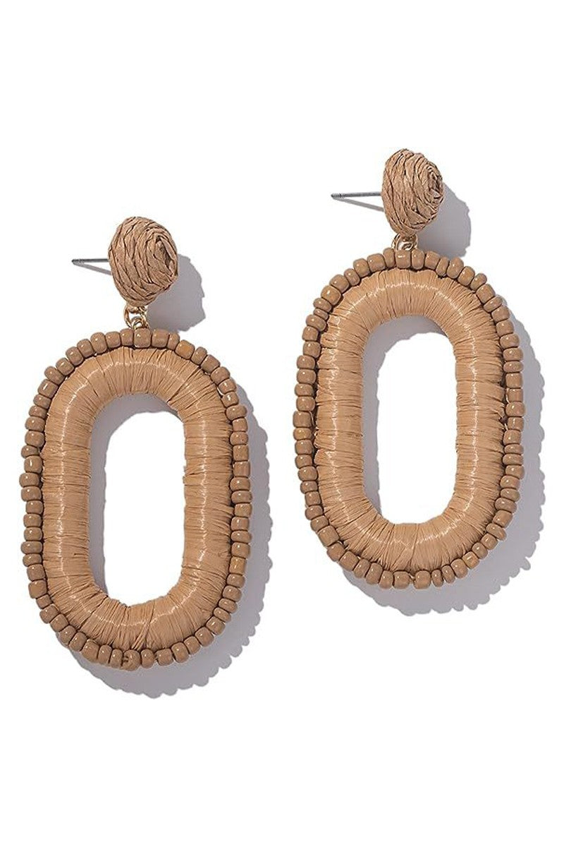 Colorful Raffia Earrings