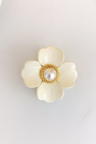 Pearls Floral Hair Claw Clip