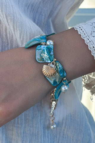 Boho Irregular Shell Starfish Beaded Bracelet