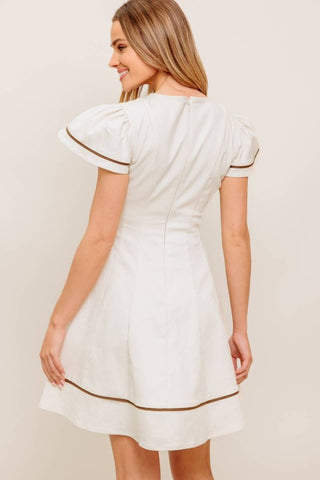 A Solid Woven Mini Dress