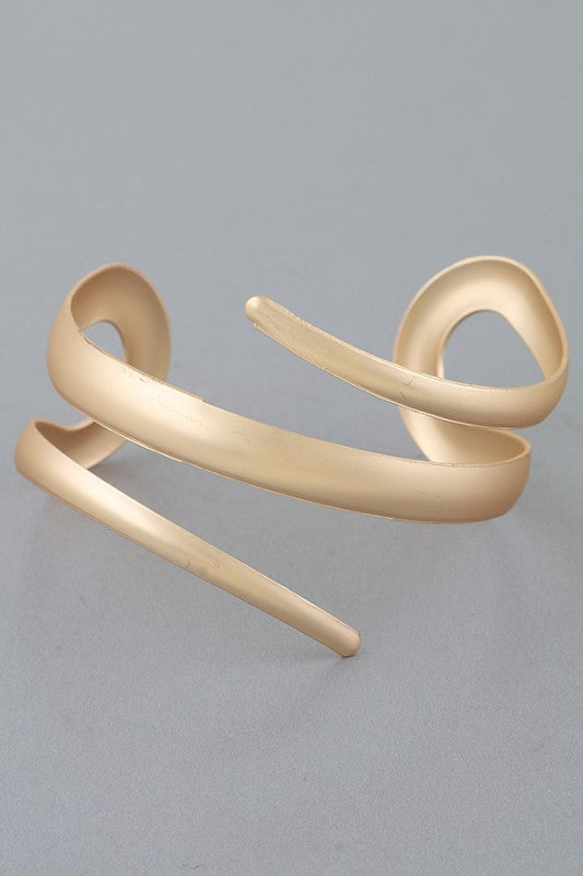 Matte Open Wrap Cuff Bracelet