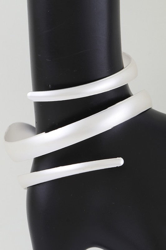 Matte Open Wrap Cuff Bracelet