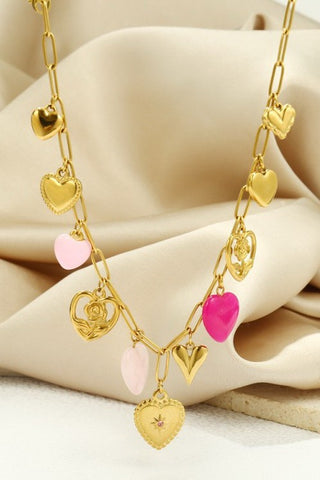 18k Stainless Steel Tarnish Free Charm Necklace