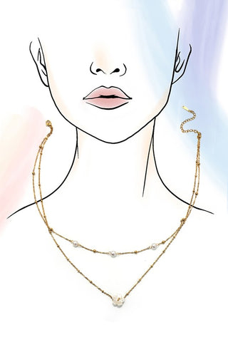 18k Stainless Steel Tarnish Free Layered Necklace