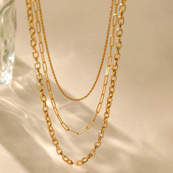 18k Stainless Steel Tarnish Free Layered Necklace