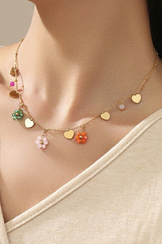 18k Stainless Steel Tarnish Free Seedbead Necklace