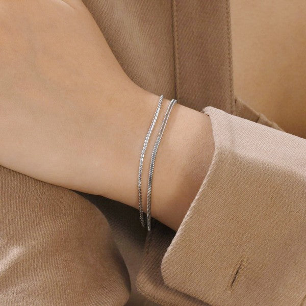 18k Stainless Steel Tarnish Free Layered Bracelet