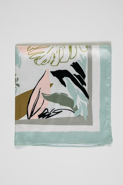 Pretty Print Silky Feel Bandana Scarf