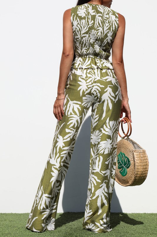 Smocked Top And Pants Set