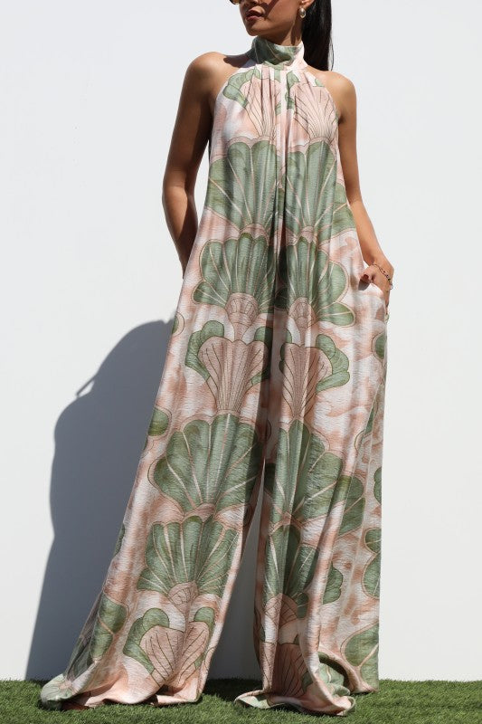 Printed Loose Fit Woven Jumpsuit