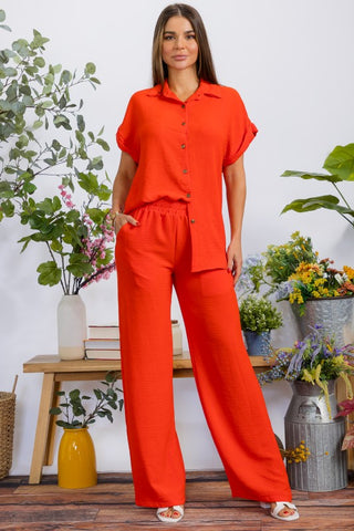 Two Pieces Shirt And Pants Set