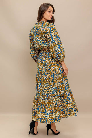 Printed Woven Midi Dress