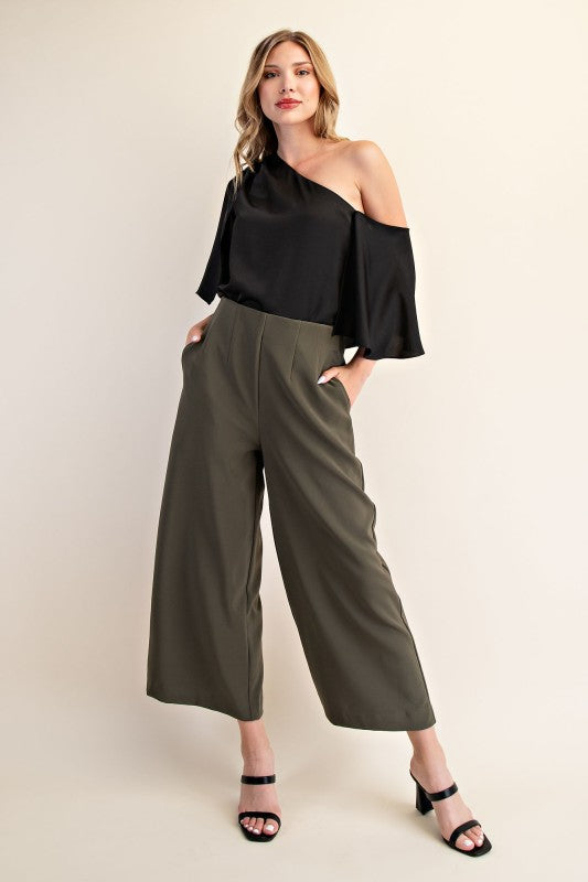 One Shoulder Cape Top