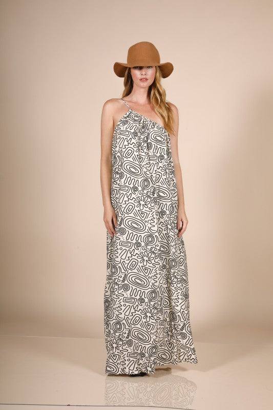 One Shoulder Maxi Dress