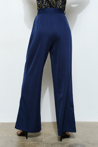 High Waist Pleated Front Wide-leg Pants