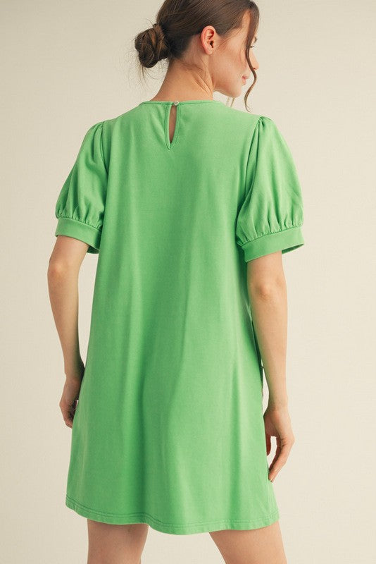 Raw Edge Flower Casual Dress