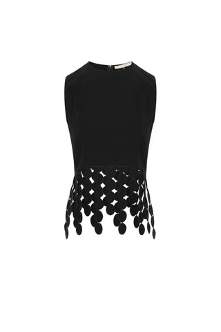 Arielle Sleeveless Top With Trim