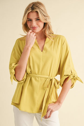 A Sash-style Belted Tunic Top