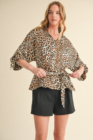 A Sash-style Belted Tunic Top