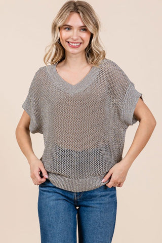 Twinkle Crochet Knit Top