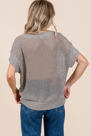Twinkle Crochet Knit Top