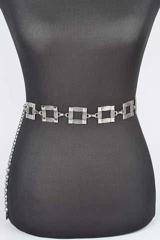 Square Metal Chain Belt