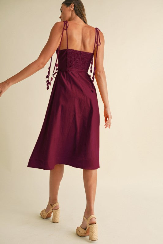 Bustier Shoulder Tie Dress