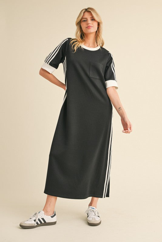 Sporty Chic Casual Maxi Dress