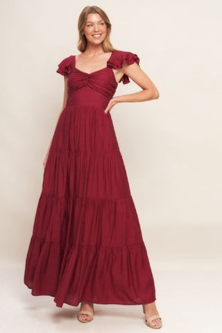Solid Woven Ankle Dress
