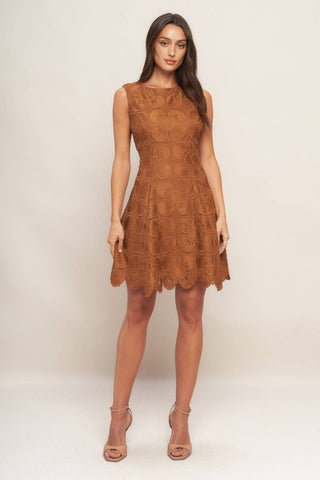 Woven Lace Mini Dress