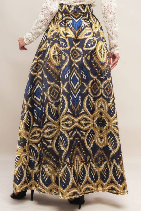 Printed Woven Maxi Full Skirt
