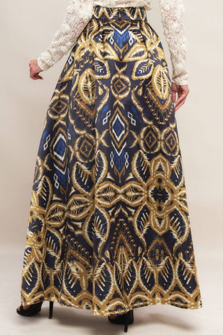 Printed Woven Maxi Full Skirt
