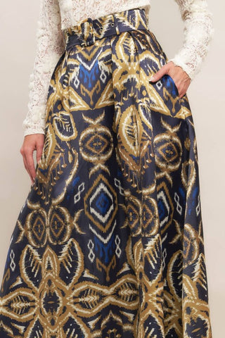 Printed Woven Maxi Full Skirt