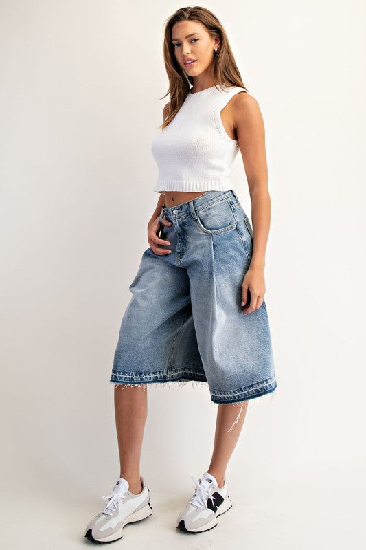Mineral Washed Frayed Hem Jorts