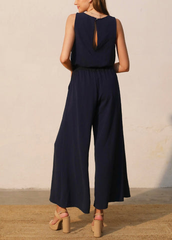 Matte Crepe Sleeveless Bubble Jumpsuit