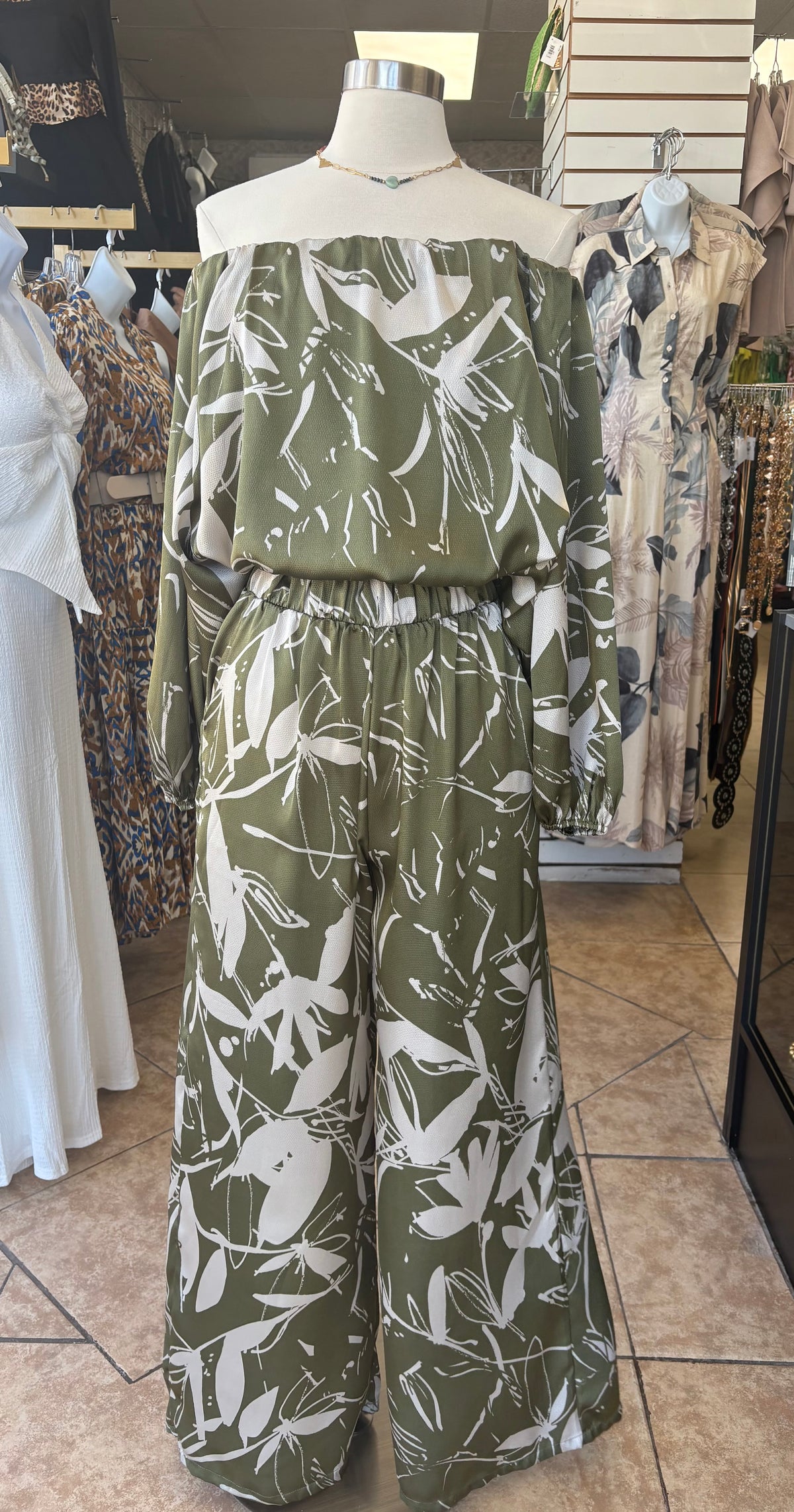 Satin Voluminous Off Shoulder Top