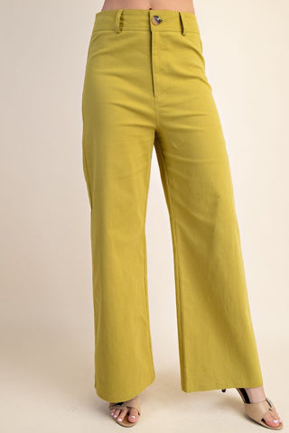 High-waist Straight Pants
