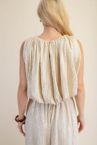 Sleeveless Bubble Top