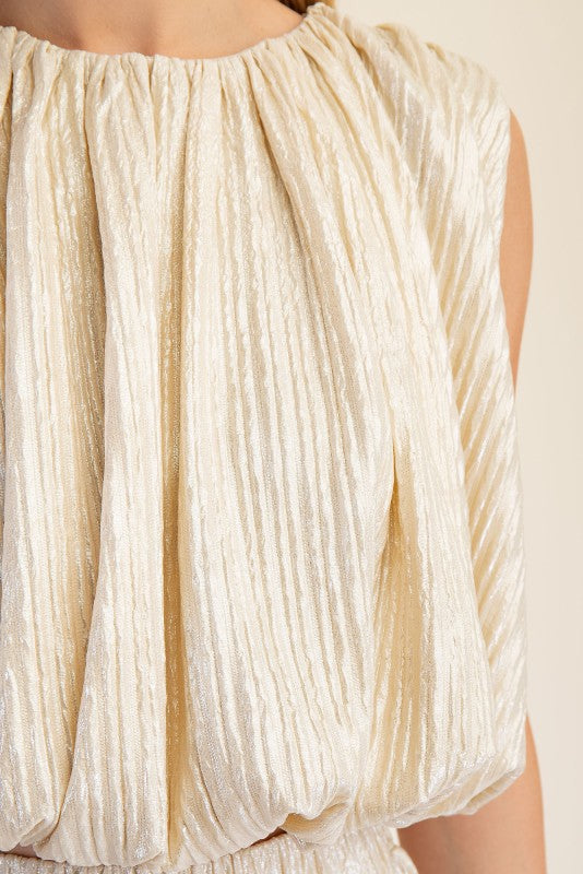 Sleeveless Bubble Top