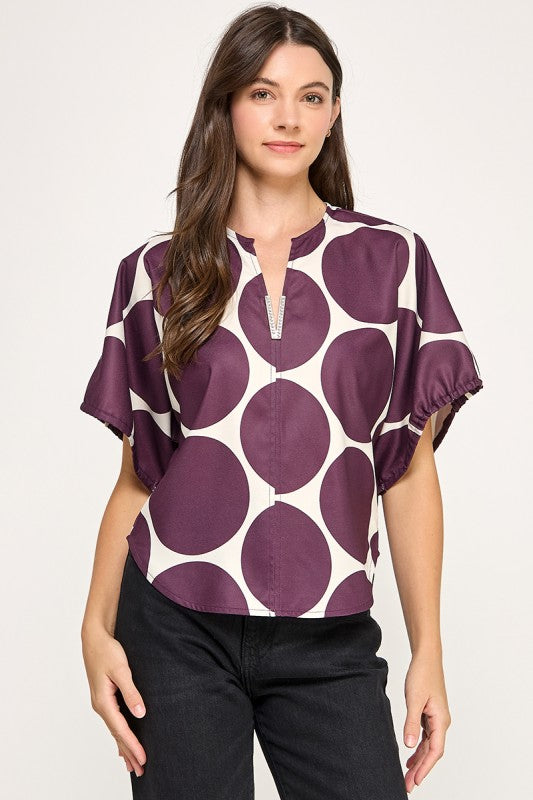 V Neck Graphic T Shirt