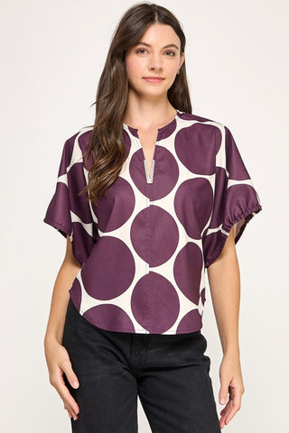 V Neck Graphic T Shirt