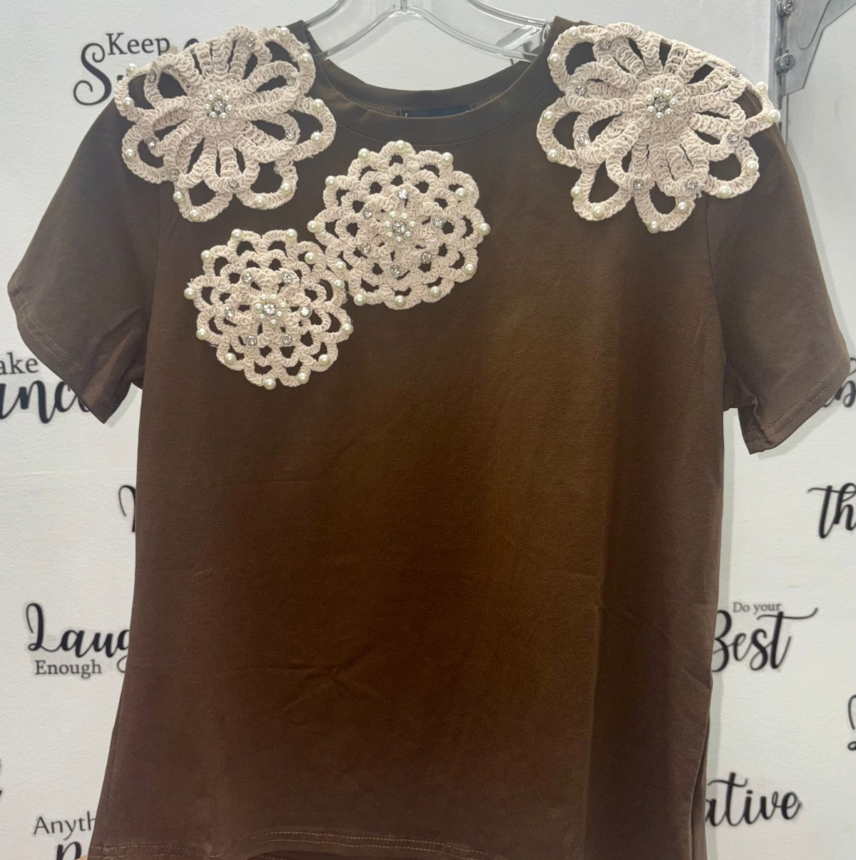 Knit Top With Crochet Detail