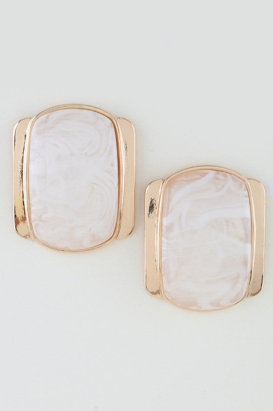 Modern Shiny Abstract Drop Earrings
