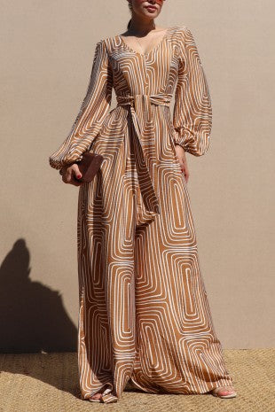 Printed Multi Way Tie Woven Jumpsuit