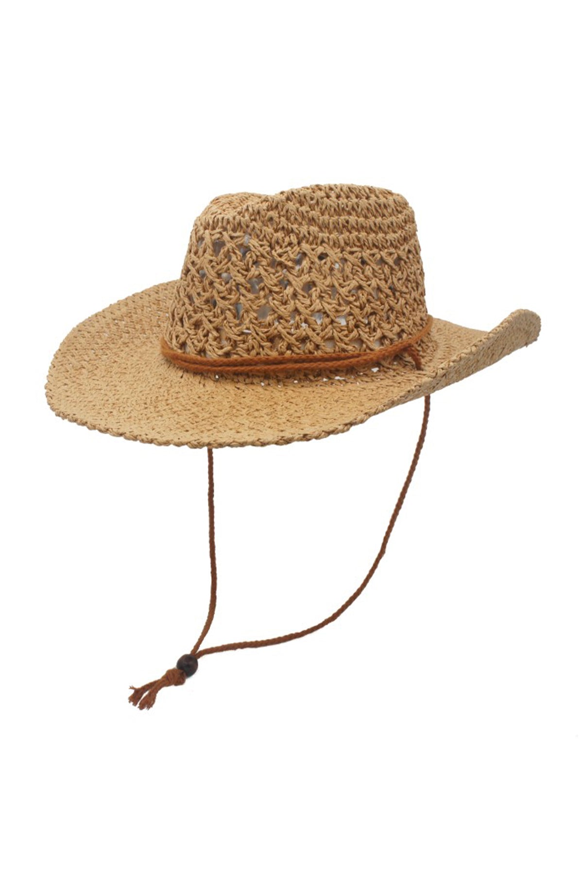 CROCHET WEAVE COWBOY FEDORA WITH STRAP