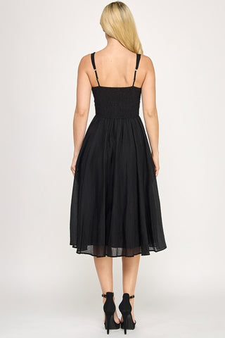 Square Neck Midi Dress